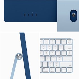 Apple iMac 24" (2023), M3 8C/10C, 8 ГБ, 512 ГБ, Touch ID, SWE, синий - Настольный компьютер "все в одном"