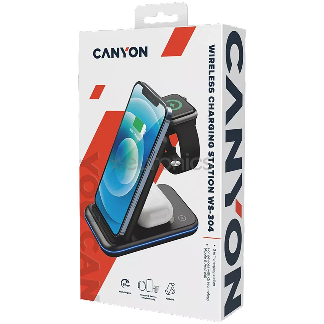 Canyon WS-304, must - Juhtmevaba laadimisdokk