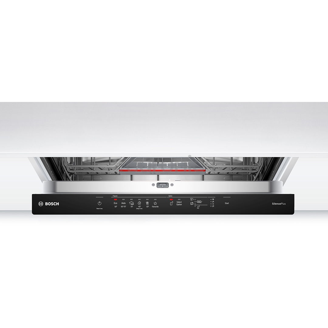 Bosch, Series 4, 14 place settings, black inox - Built-in dishwasher