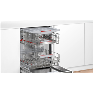 Bosch, Series 4, 14 place settings, black inox - Built-in dishwasher