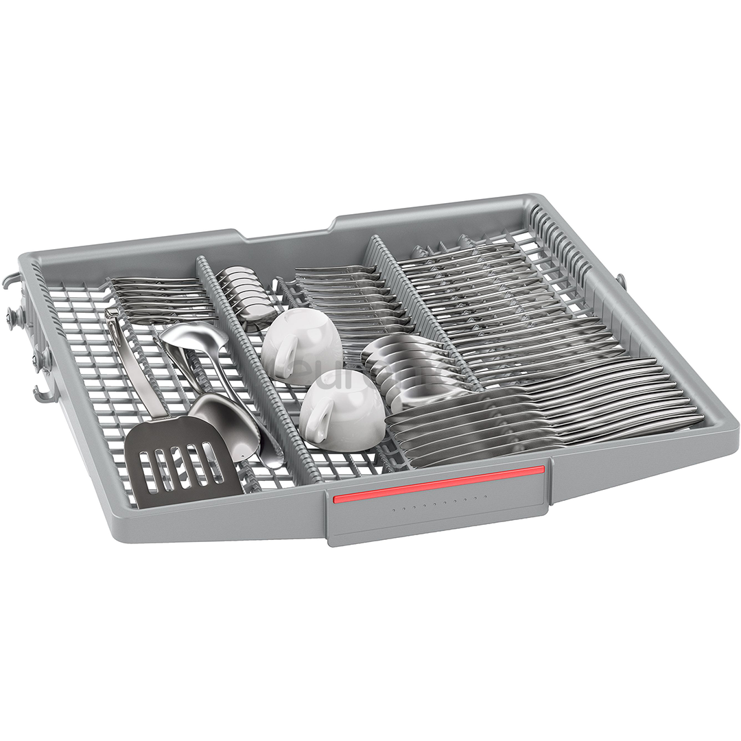 Bosch, Series 4, 14 place settings, black inox - Built-in dishwasher