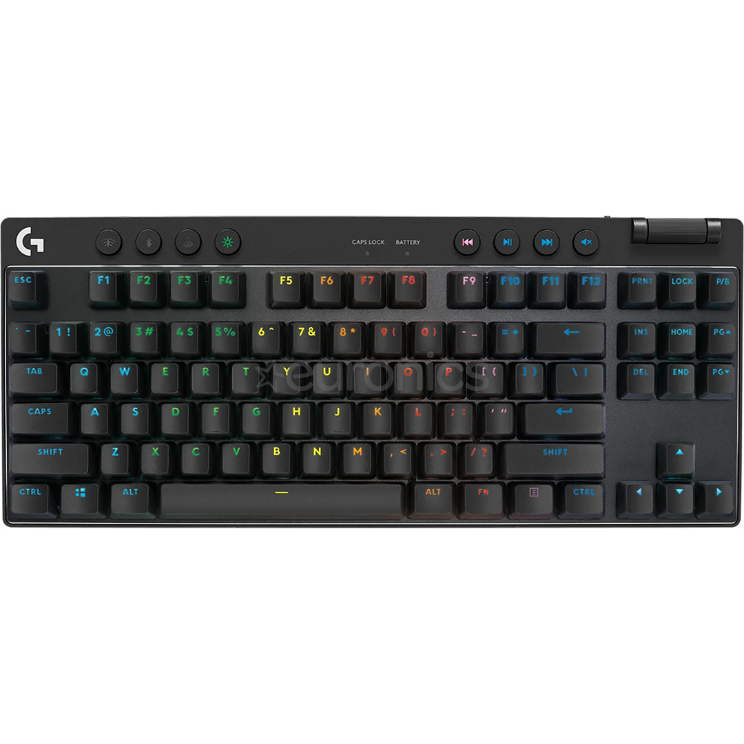 Logitech PRO X TKL, US, must - Juhtmevaba klaviatuur