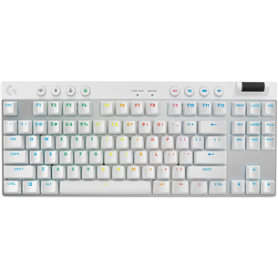 Logitech PRO X TKL, US, valge - Juhtmevaba klaviatuur