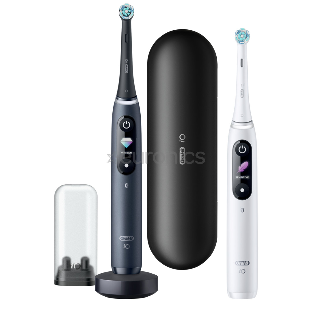Braun Oral-B iO 8 Duo, 2 шт., черный/белый - Комплект электрических зубных щеток