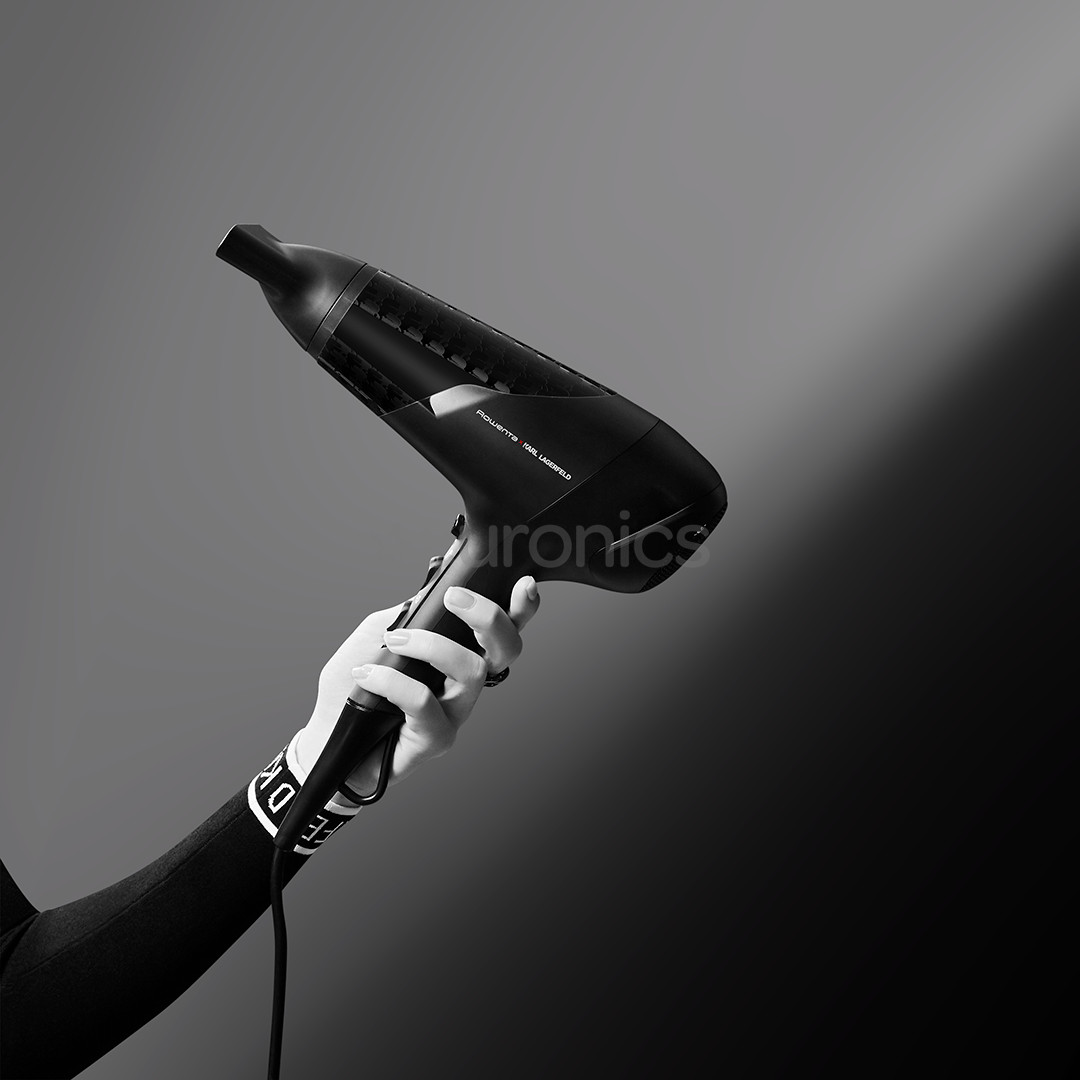 Rowenta x KARL LAGERFELD Studio Dry, 2100 Вт, черный - Фен