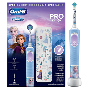 Braun Oral-B Vitality PRO Kids, Frozen - Electric toothbrush + travel case