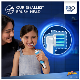 Braun Oral-B Vitality PRO Kids, Spiderman - Electric toothbrush + travel case