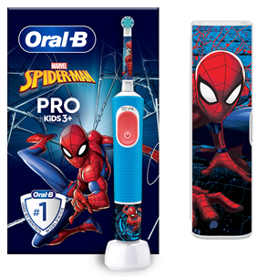 Braun Oral-B Vitality PRO Kids, Spiderman - Электрическая зубная щетка + дорожный футляр