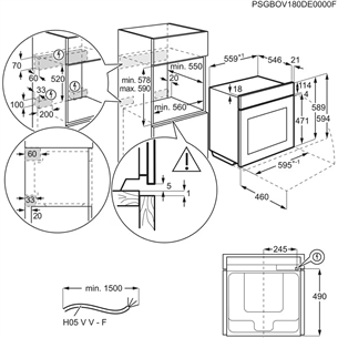 Electrolux SteamPro 900, 70 L, must - Integreeritav auruahi