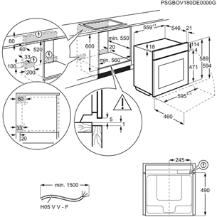 Electrolux SteamPro 900, 70 L, must - Integreeritav auruahi