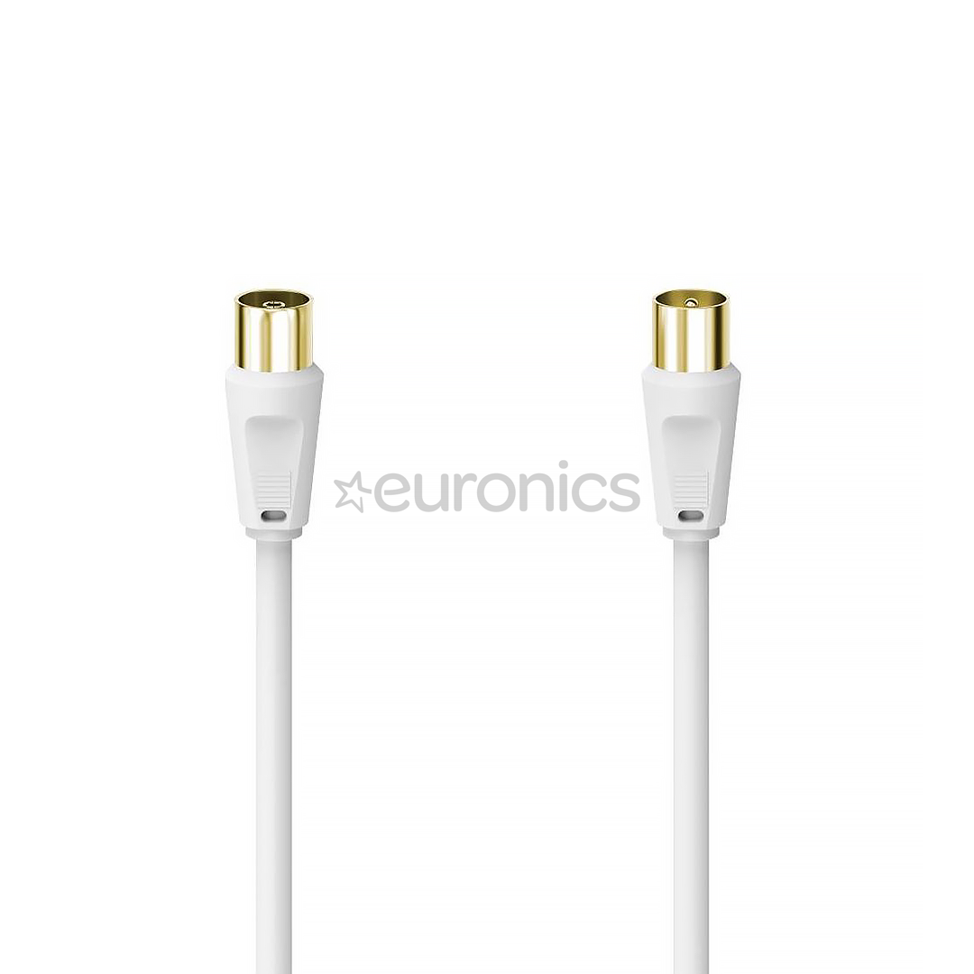 Hama Antenna Cable, 100 dB, kullatud, 1,5 m, valge - Kaabel