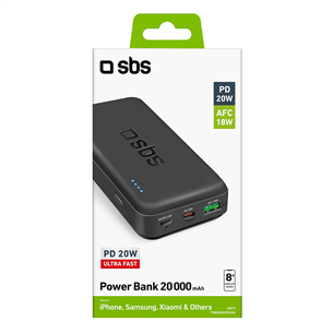 SBS Multi-port, 20 W, 20 000 mAh, must - Akupank