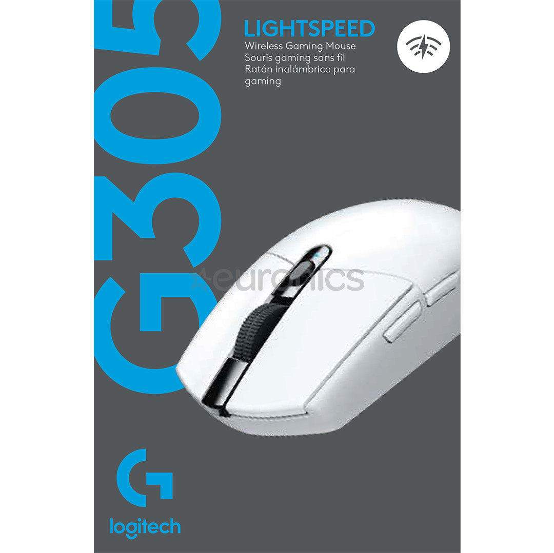 Logitech G305, valge - Juhtmevaba optiline hiir