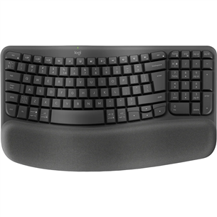 Logitech Wave Keys, US, must - Juhtmevaba klaviatuur