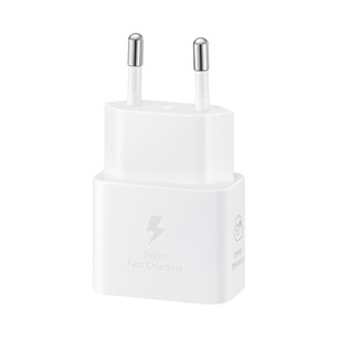 Samsung, USB-C, 25 Вт, белый - Адаптер питания и кабель USB-C