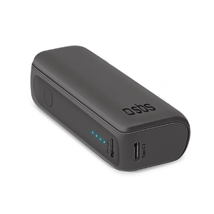SBS Ultra-Compact, 5000 mAh, USB-A, USB-C, must - Akupank TTBB5000MINIK