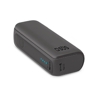 SBS Ultra-Compact, 5000 mAh, USB-A, USB-C, black - Power bank