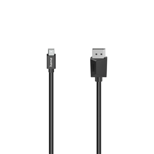 Hama Mini DP - DisplayPort, 1,5m, must - Kaabel