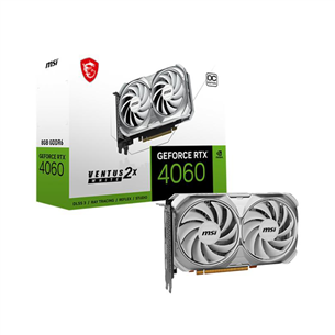 MSI NVIDIA GeForce RTX 4060, 8GB, 128 bit - Graafikakaart RTX4060VEN2XWHITE8G