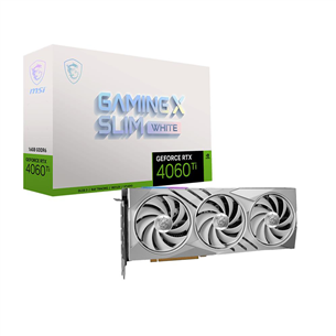 MSI NVIDIA GeForce RTX 4060 Ti, 16GB, 128 bit - Graafikakaart 4060TIGAMXSLIMWH16G