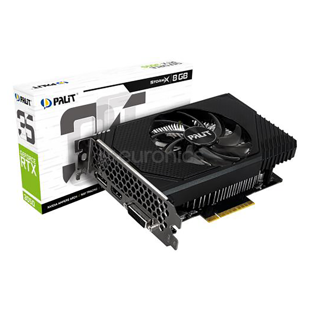 PALIT NVIDIA GeForce RTX 3050, 8 ГБ, 128 бит - Графическая карта
