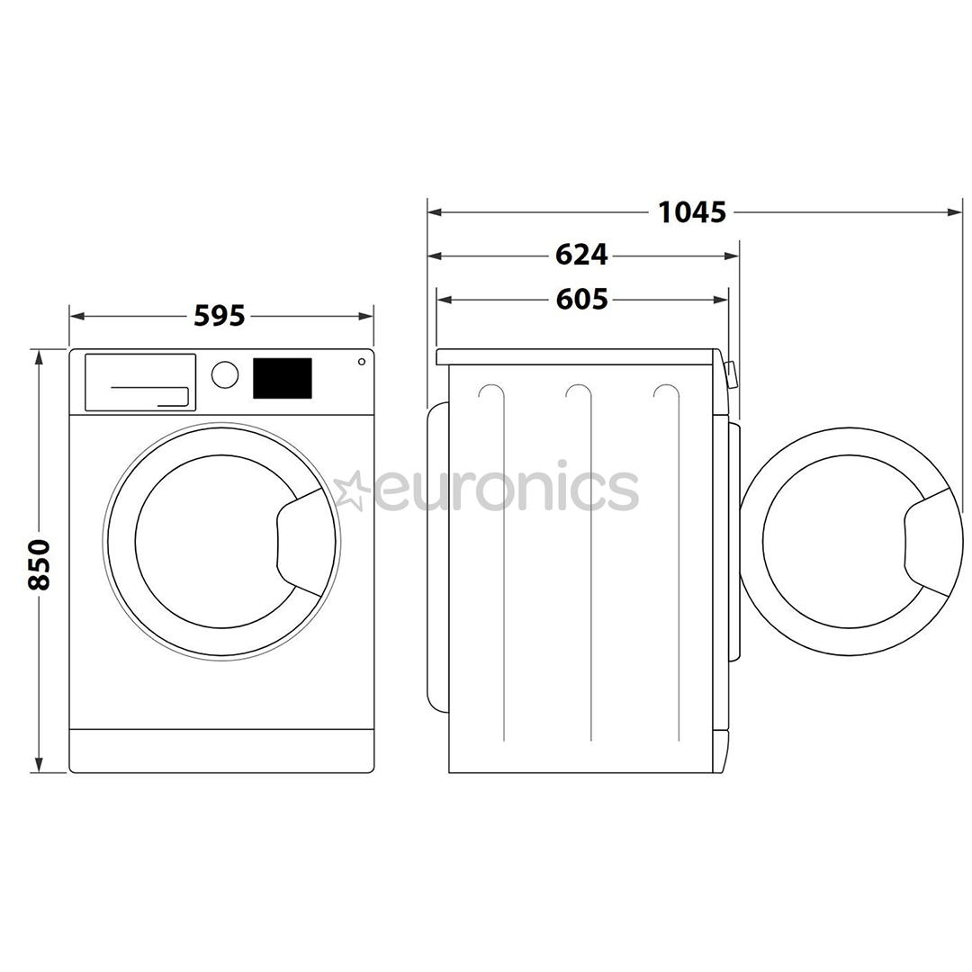 Hotpoint Ariston, 11 kg / 7 kg, depth 60,5 cm, 1600 rpm Washerdryer