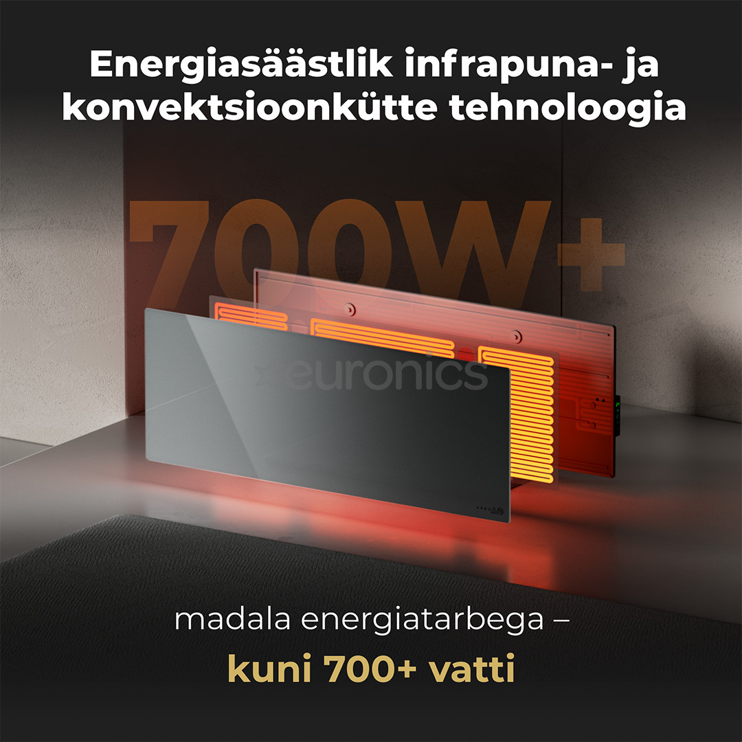Aeno, 700+ W, grey - Premium Eco Smart heater
