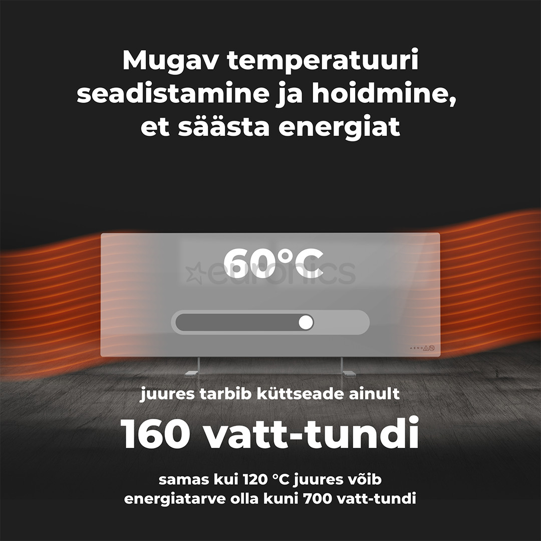 Aeno, 700+ W, grey - Premium Eco Smart heater