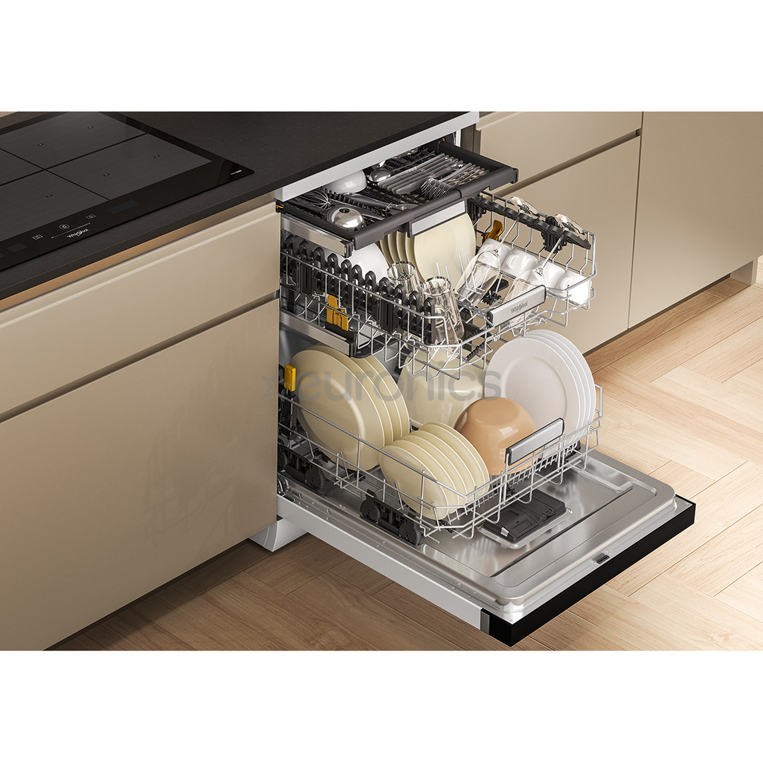 Whirlpool, 15 комплектов посуды, ширина 60 см, белый - Отдельностоящая посудомоечная машина