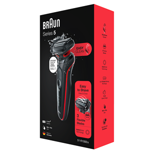 Braun Series 5, Wet & Dry, black/red - Shaver