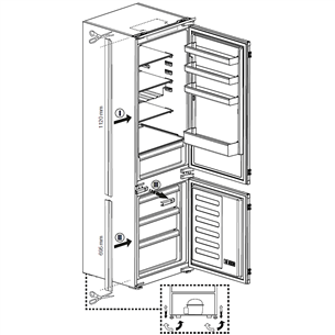Beko, 275 л, высота 178 см - Интегрируемый холодильник