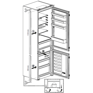 Beko, 275 L, kõrgus 178 cm - Integreeritav külmik