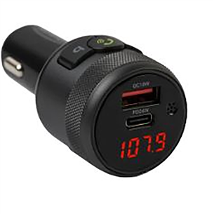 Kenner FT-626, Bluetooth, USB-C, USB QC 3.0, black - FM Transmitter FT626