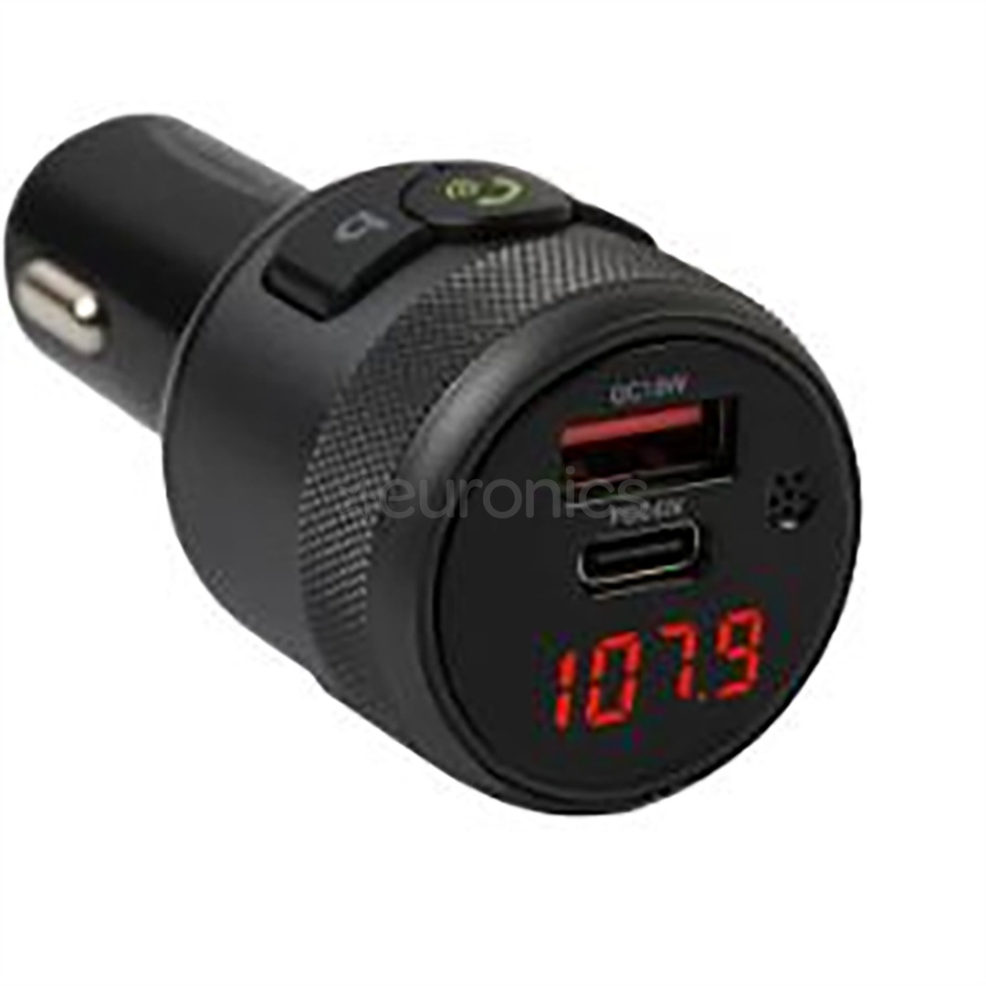 Kenner FT-626, Bluetooth, USB-C, USB QC 3.0, black - FM Transmitter