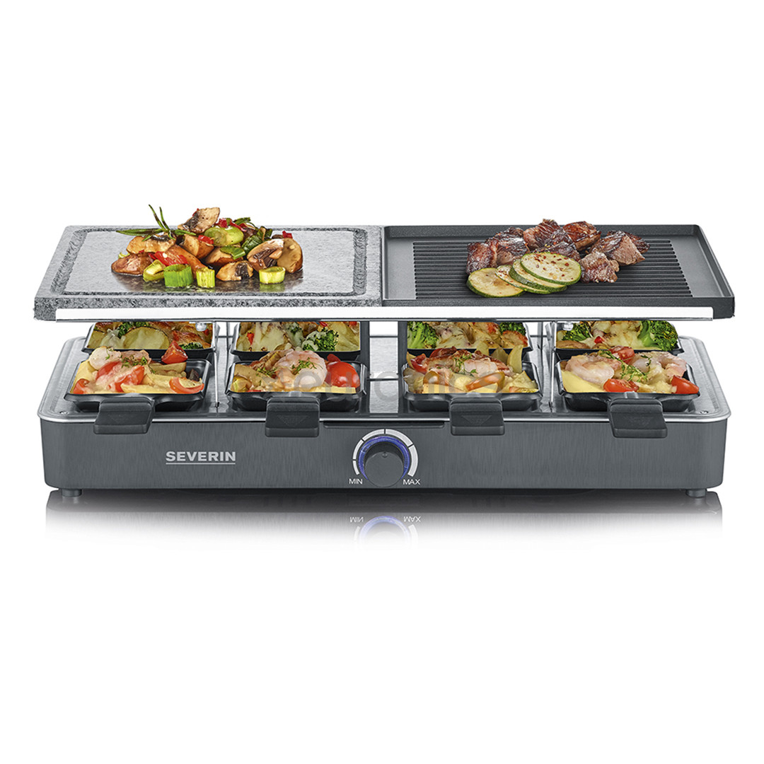 Severin, 1300 W, black - Raclette grill with grill-stone and grill plate