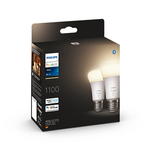 Philips Hue White 1100, E27, белый, 2 шт. - Умные лампы