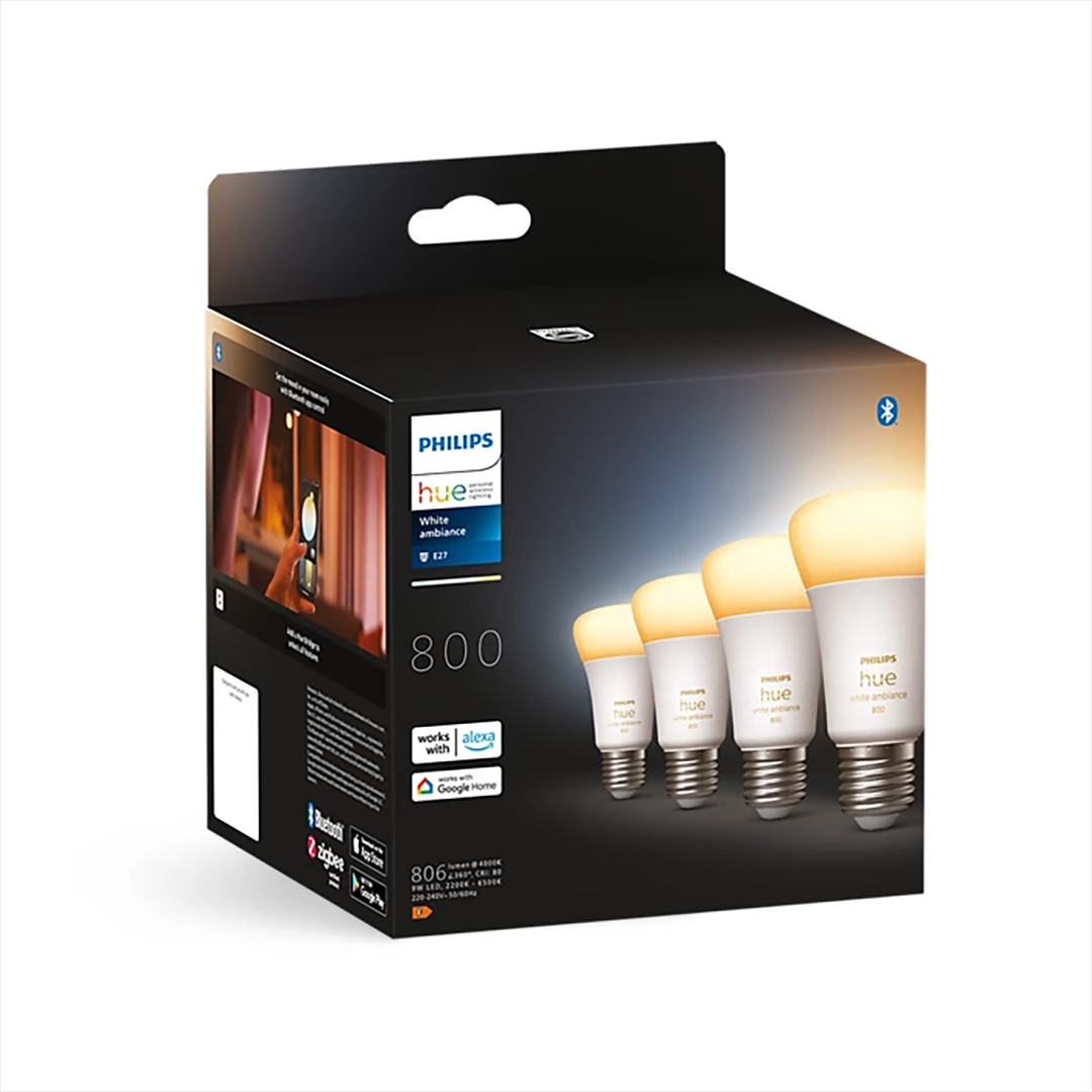 Philips Hue White Ambiance 800, E27, white, 4 pcs - Smart light