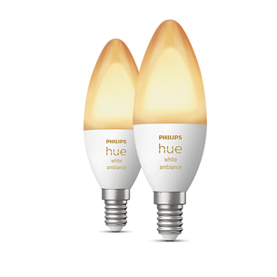 Philips Hue White Ambiance, E14, valge, 2 tk - Nutivalgusti