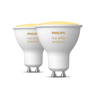 Philips Hue White Ambiance, GU10, valge, 2 tk - Nutivalgusti 929001953310