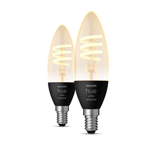 Philips Hue White Ambiance, E14, filament, white, 2 pcs - Smart light 929003145202