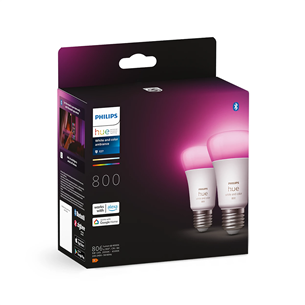 Philips Hue White and Color Ambiance 800, E27, värviline, 2 tk - Nutivalgusti