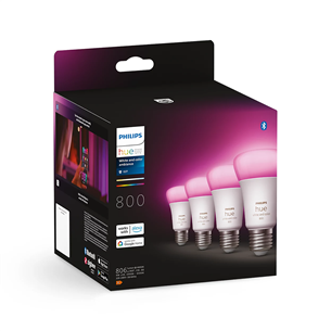 Philips Hue White and Color Ambiance 800, E27, color, 4 pcs - Smart light
