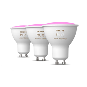 Philips Hue White and Color Ambiance, GU10, värviline, 3 tk - Nutivalgusti 929001953115