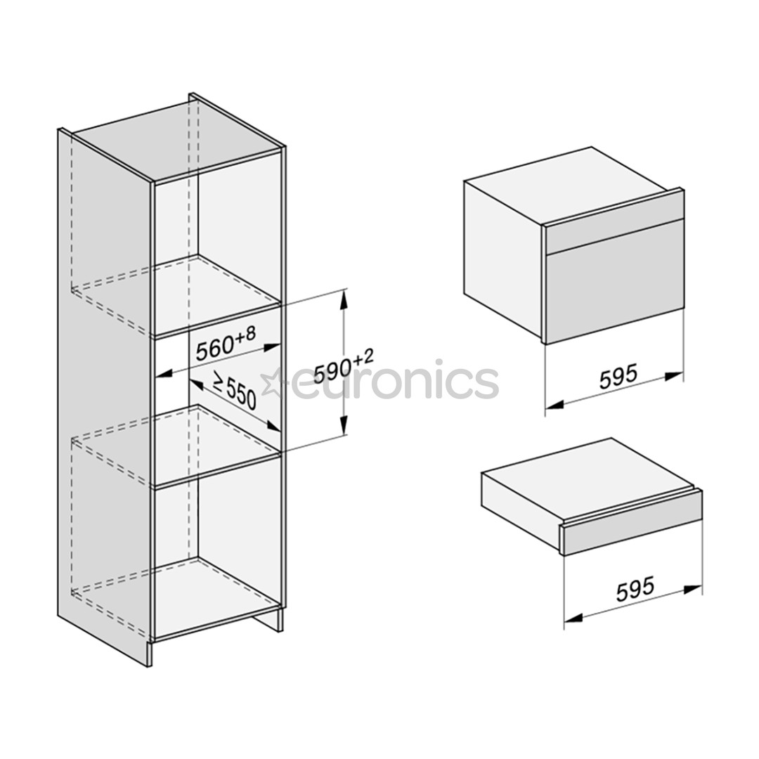 Miele, valge - Integreeritav soojendussahtel