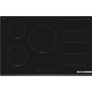 Bosch Series 6, width 80 cm, frameless, black - Built-in induction hob PXV831HC1E