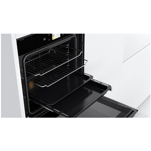 Whirlpool, пиролитическая очистка, 73 л, черный - Интегрируемый духовой шкаф + интегрируемая индукционная варочная панель