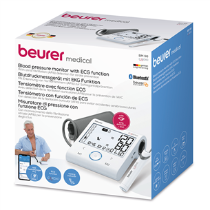 Beurer, white - Blood pressure monitor with ECG function