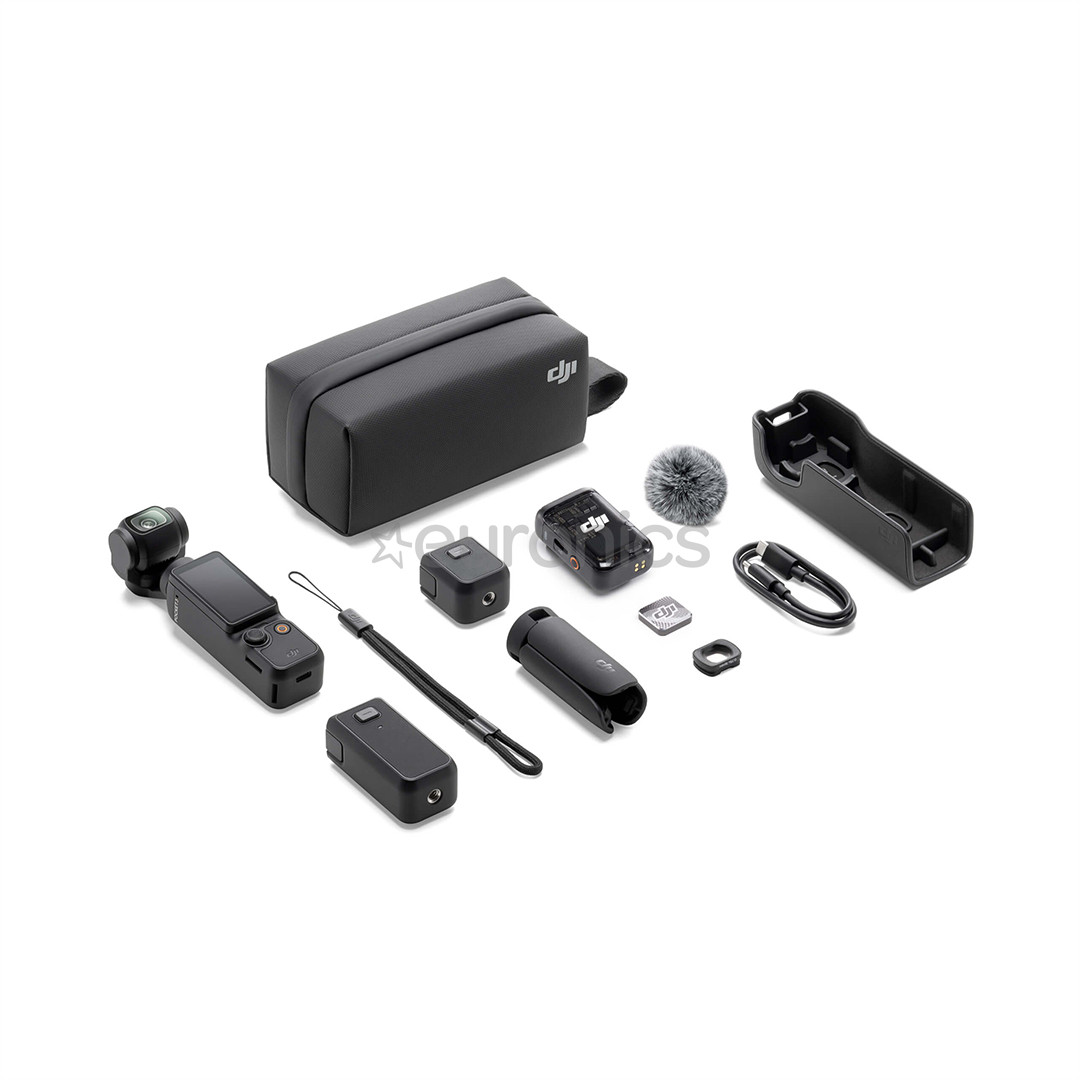 DJI Osmo Pocket 3 Creator Combo, käsistatiiv, must - Kaamera