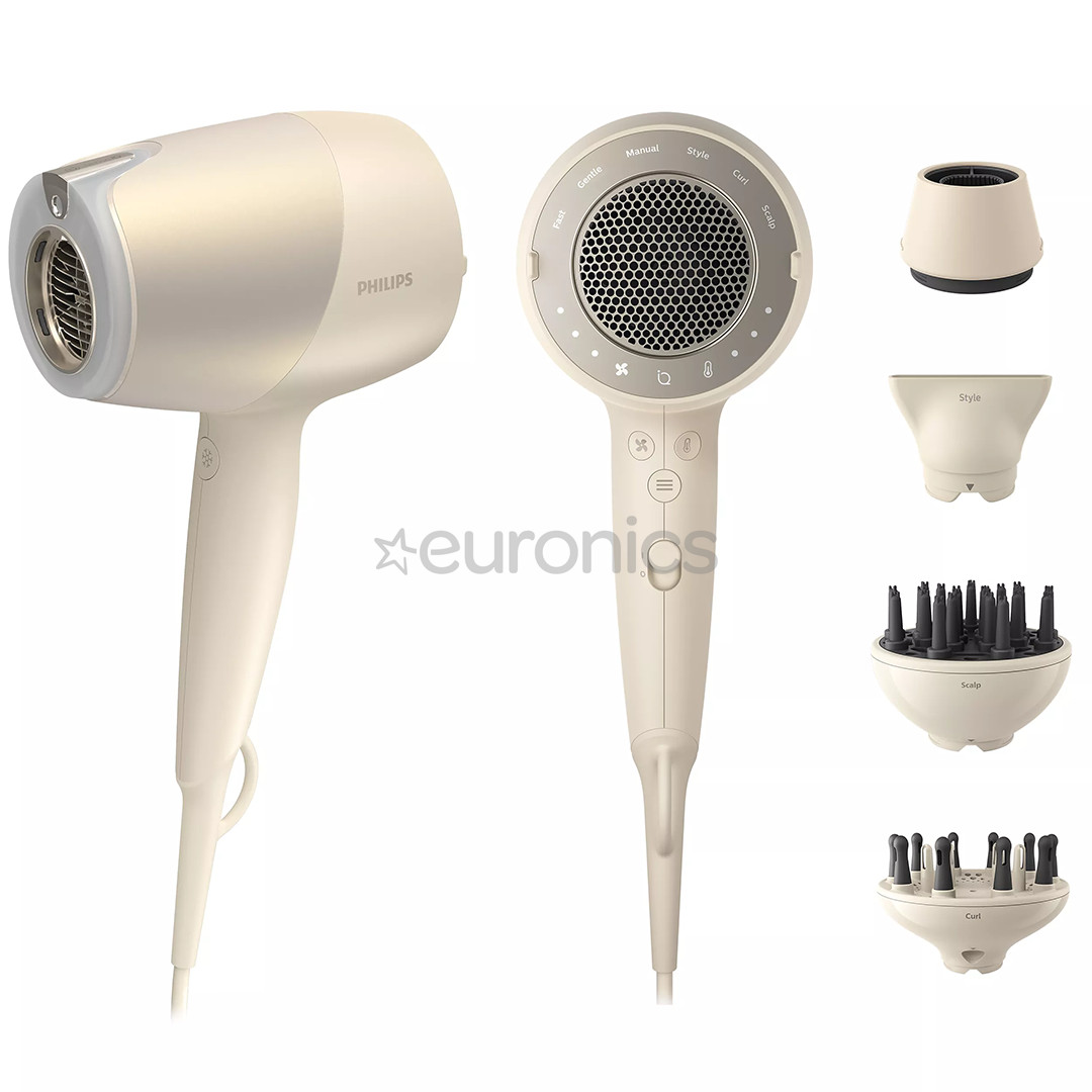 Philips 9000 series, Prestige SenseIQ, 1800 Вт, бежевый - Фен
