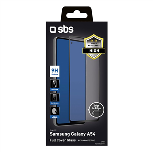 SBS Full Cover Glass Screen Protector, Samsung Galaxy A54 - Ekraanikaitseklaas